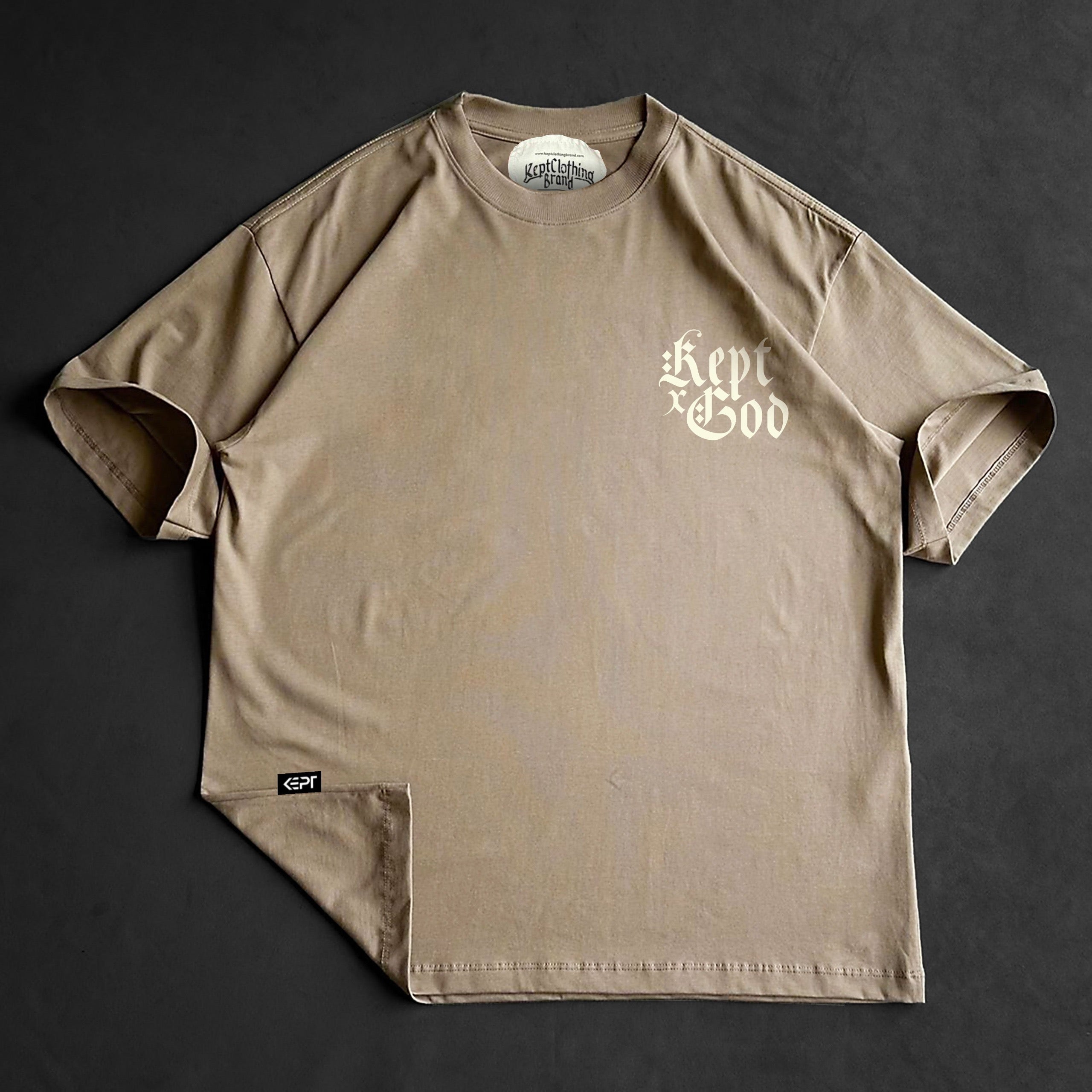 Kept x God Devine Imprint Tee (Oversized Lux Fit) - Premium Shirts & Tops from KEPT Clothing Brand - Just $38! Shop now at KEPT Clothing Brand