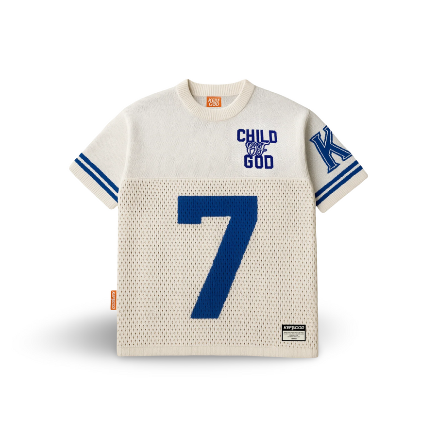 Child of God Knitted Jersey - Revival Royal - Premium Shirts & Tops from KEPT Clothing Brand - Just $85! Shop now at KEPT Clothing Brand