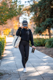 Women’s ASSC Crop Hoodie - Onyx - Premium Anti Sinners Sinners Club from KEPT Clothing Brand - Just $22! Shop now at KEPT Clothing Brand