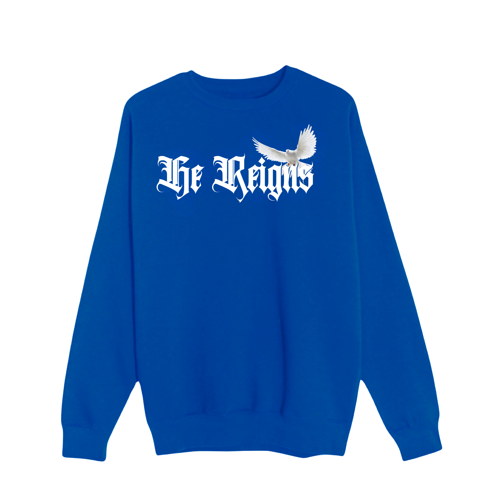 He Reigns Premium Crewneck Sweatshirt - Premium Shirts & Tops from KEPT Clothing Brand - Just $35! Shop now at KEPT Clothing Brand
