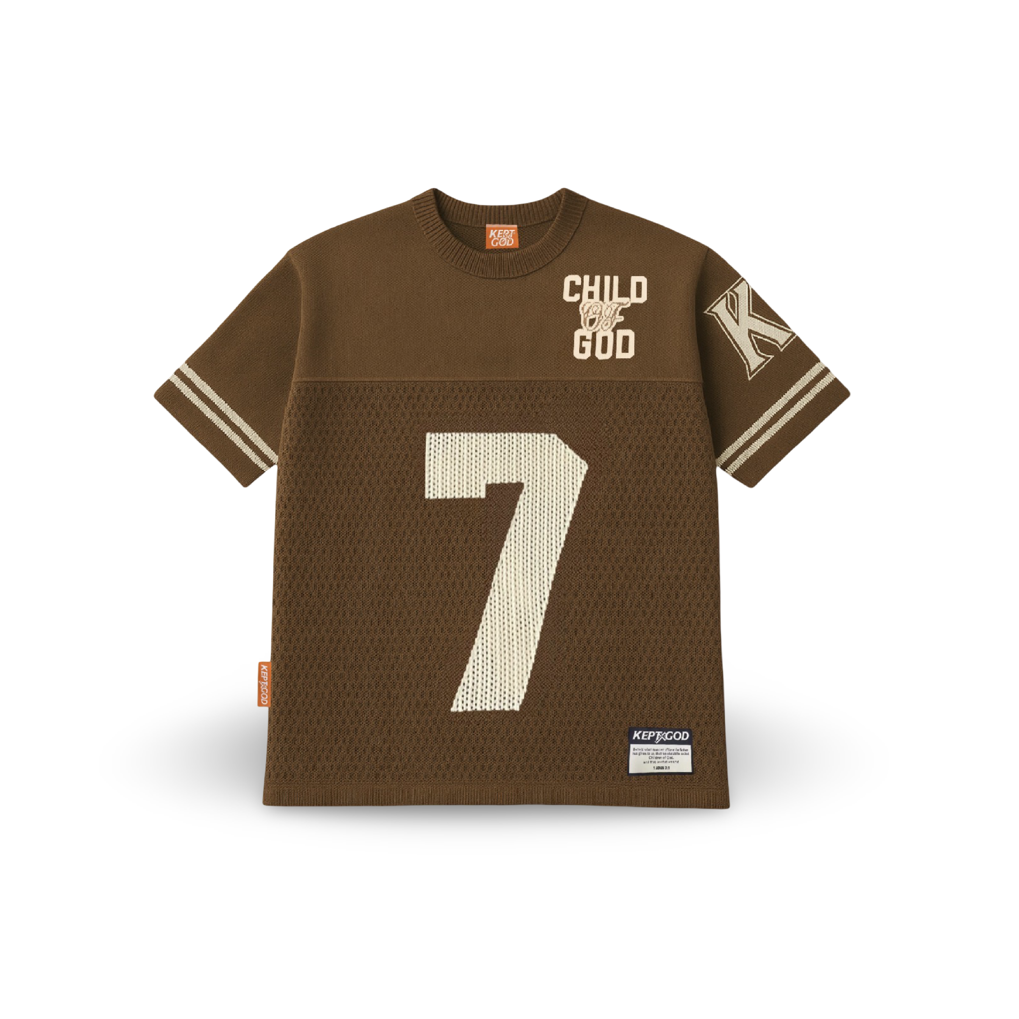 Child of God Knitted Jersey - Baptist Brown - Premium Shirts & Tops from KEPT Clothing Brand - Just $85! Shop now at KEPT Clothing Brand