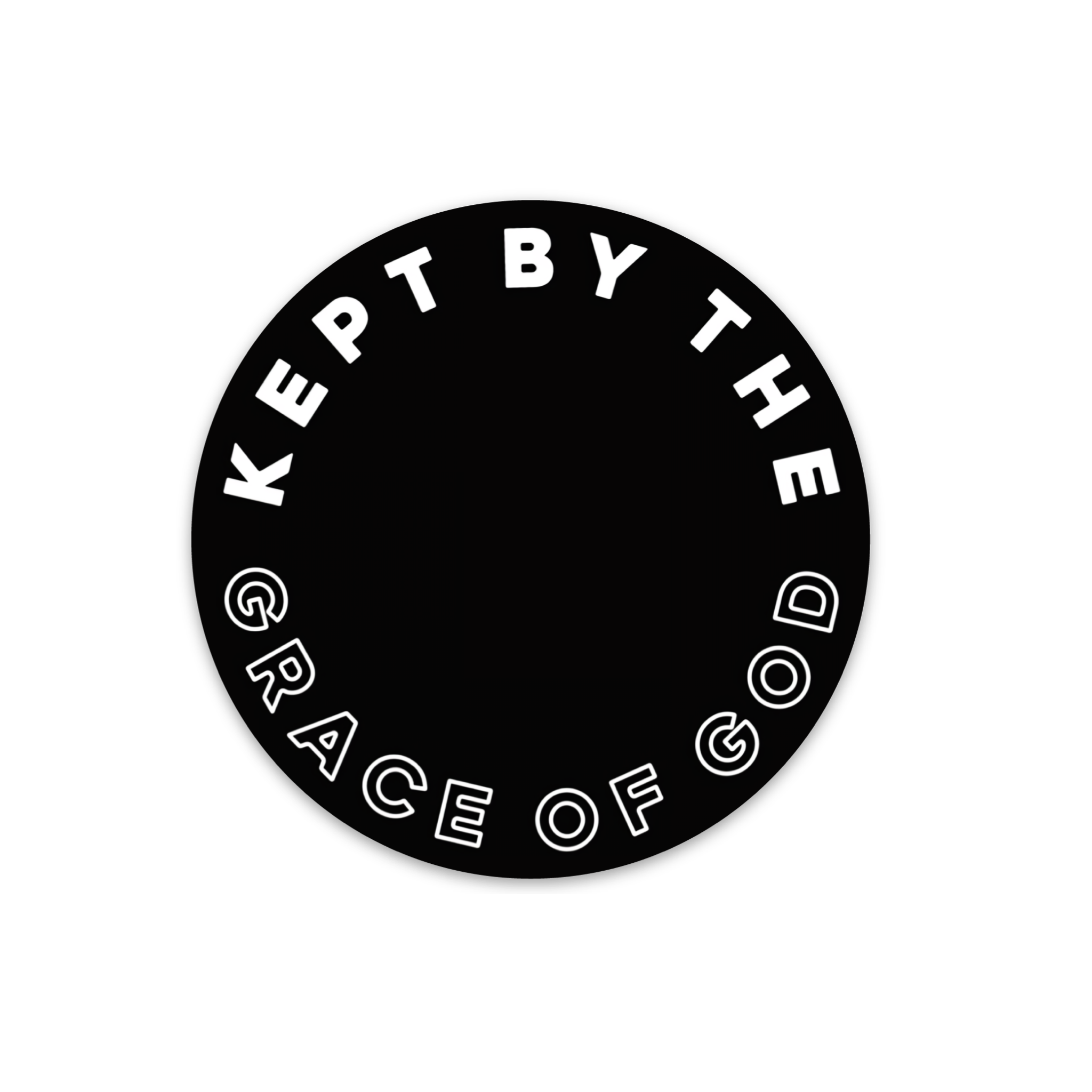Grace of God Circle Sticker - Premium Decorative Stickers from KEPT Clothing Brand - Just $3! Shop now at KEPT Clothing Brand