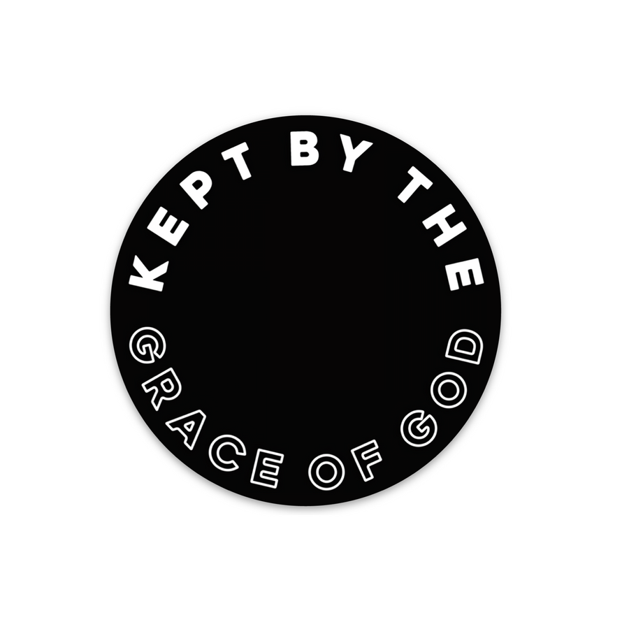 Grace of God Circle Sticker - Premium Decorative Stickers from KEPT Clothing Brand - Just $3! Shop now at KEPT Clothing Brand