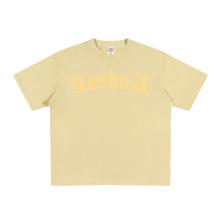 Yeshua Scripture Raw Hem Tee (Oversized Fit) - Premium Shirts & Tops from KEPT Clothing Brand - Just $38! Shop now at KEPT Clothing Brand