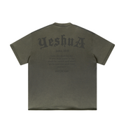 Yeshua Scripture Raw Hem Tee (Oversized Fit) - Premium Shirts & Tops from KEPT Clothing Brand - Just $45! Shop now at KEPT Clothing Brand