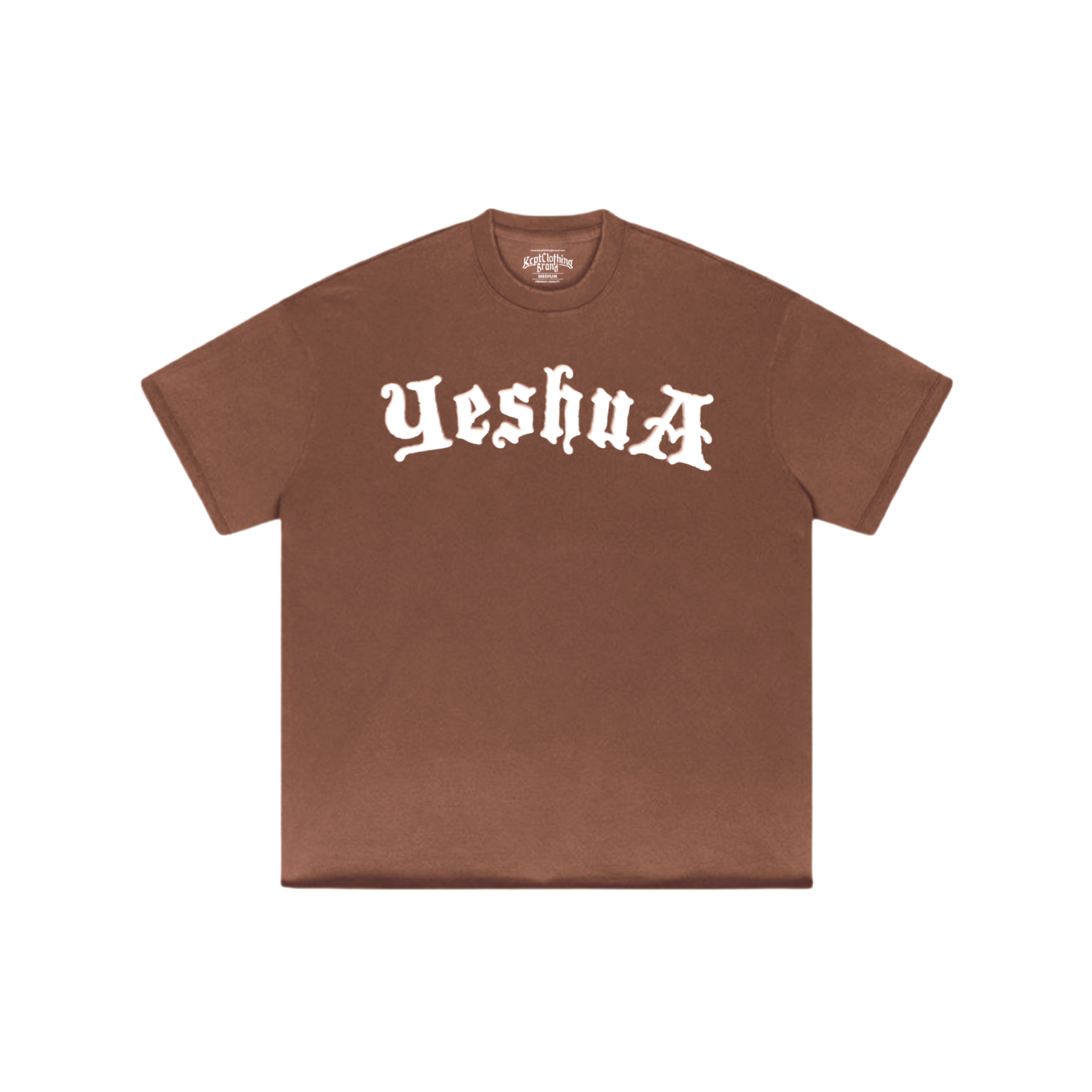 Yeshua Scripture Raw Hem Tee (Oversized Fit) - Premium Shirts & Tops from KEPT Clothing Brand - Just $35! Shop now at KEPT Clothing Brand