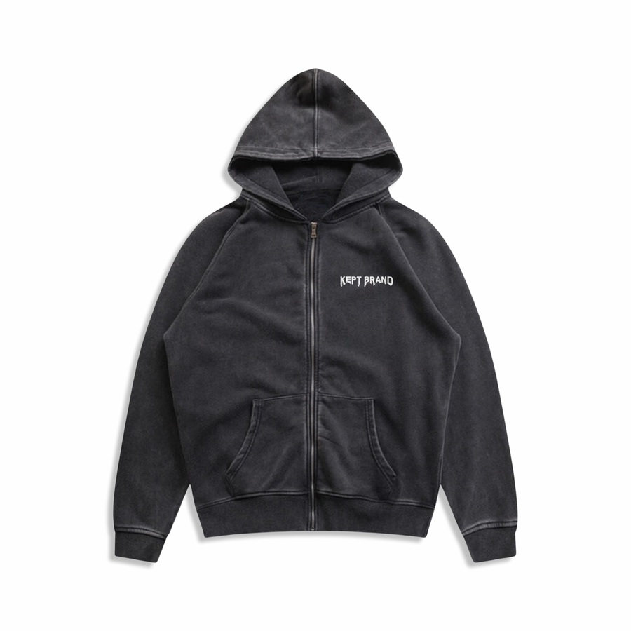 Angel Zip Up Hoodie (Oversized fit) - Premium Hoodie from KEPT Clothing Brand - Just $38! Shop now at KEPT Clothing Brand