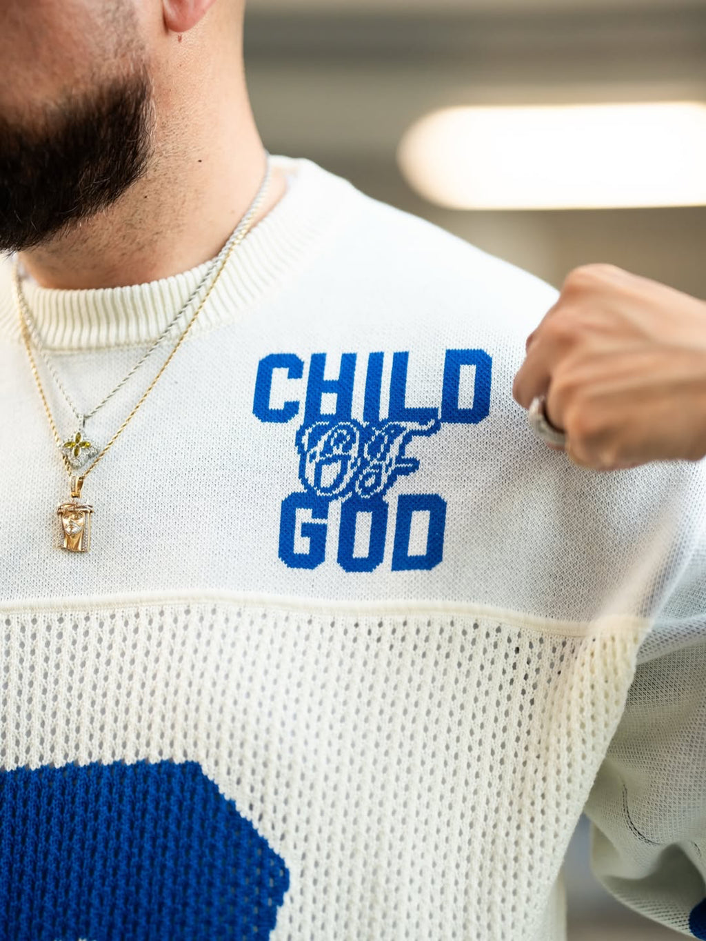 Child of God Knitted Jersey - Revival Royal - Premium Shirts & Tops from KEPT Clothing Brand - Just $85! Shop now at KEPT Clothing Brand
