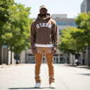 Upside Down World Hoodie — Baptist Brown