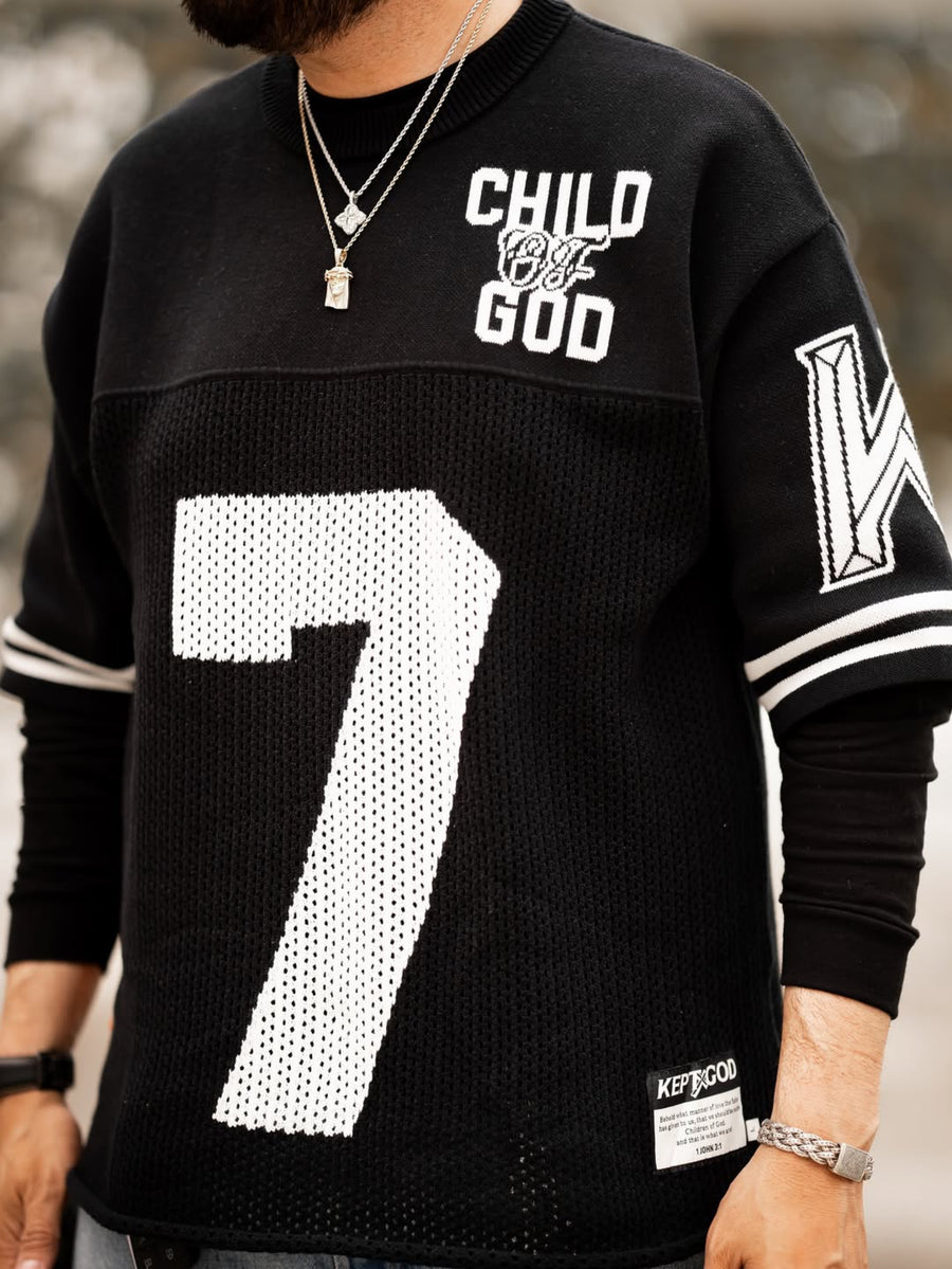 Child of God Knitted Jersey - Covenant Black - Premium Shirts & Tops from KEPT Clothing Brand - Just $85! Shop now at KEPT Clothing Brand