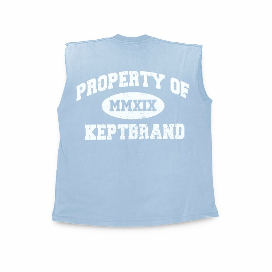 Jesus is King Muscle Tee - Carolina Blue - Premium Shirts & Tops from KEPT Clothing Brand - Just $28! Shop now at KEPT Clothing Brand