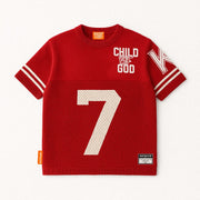Child of God Knitted Jersey - Trinity Red - Premium Shirts & Tops from KEPT Clothing Brand - Just $85! Shop now at KEPT Clothing Brand