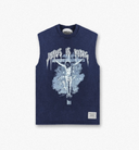 Jesus is King Muscle Tee - Navy Blue - Premium Shirts & Tops from KEPT Clothing Brand - Just $35! Shop now at KEPT Clothing Brand