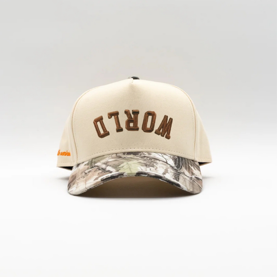 Upside Down World - Light Camo - Premium Hats from KEPT Clothing Brand - Just $38! Shop now at KEPT Clothing Brand