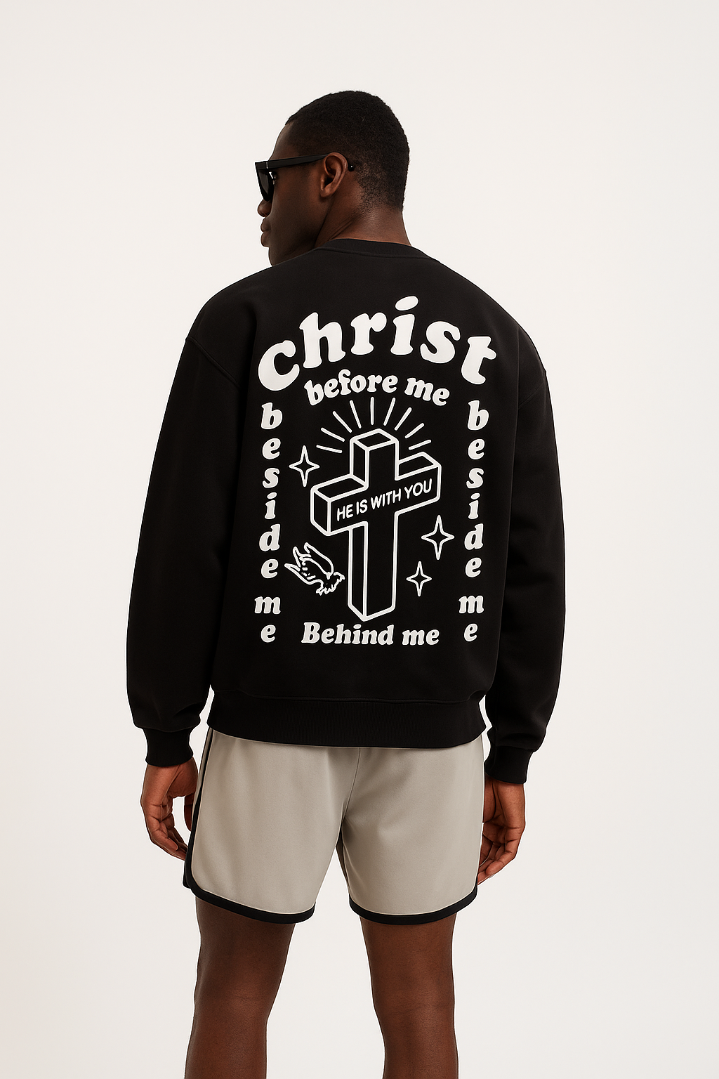 Christ Before Me Crewneck — KEPTXGOD
