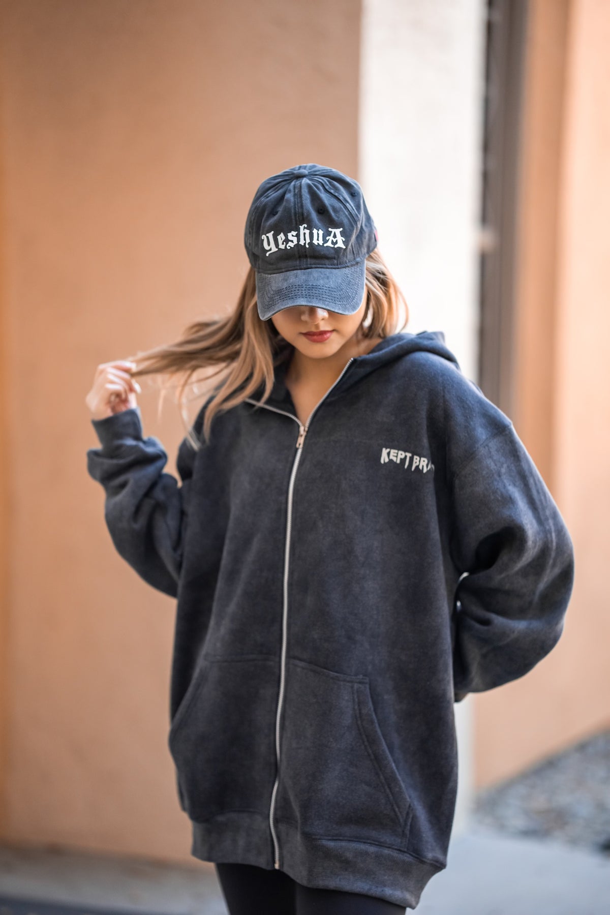 Angel Zip Up Hoodie (Oversized fit) - Premium Hoodie from KEPT Clothing Brand - Just $38! Shop now at KEPT Clothing Brand