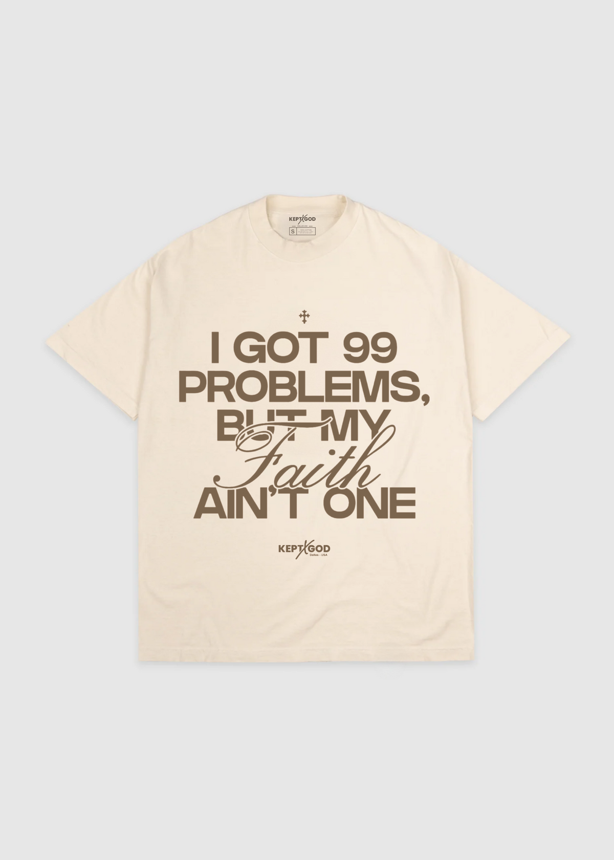 99 Problems But My Faith Ain’t One RAMP - Premium Shirts & Tops from KEPT Clothing Brand - Just $28! Shop now at KEPT Clothing Brand