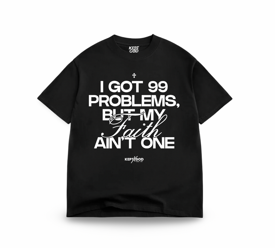99 Problems But My Faith Ain’t One - Premium Shirts & Tops from KEPT Clothing Brand - Just $38! Shop now at KEPT Clothing Brand