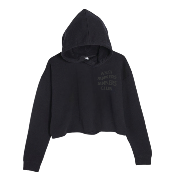 Women’s ASSC Crop Hoodie - Onyx