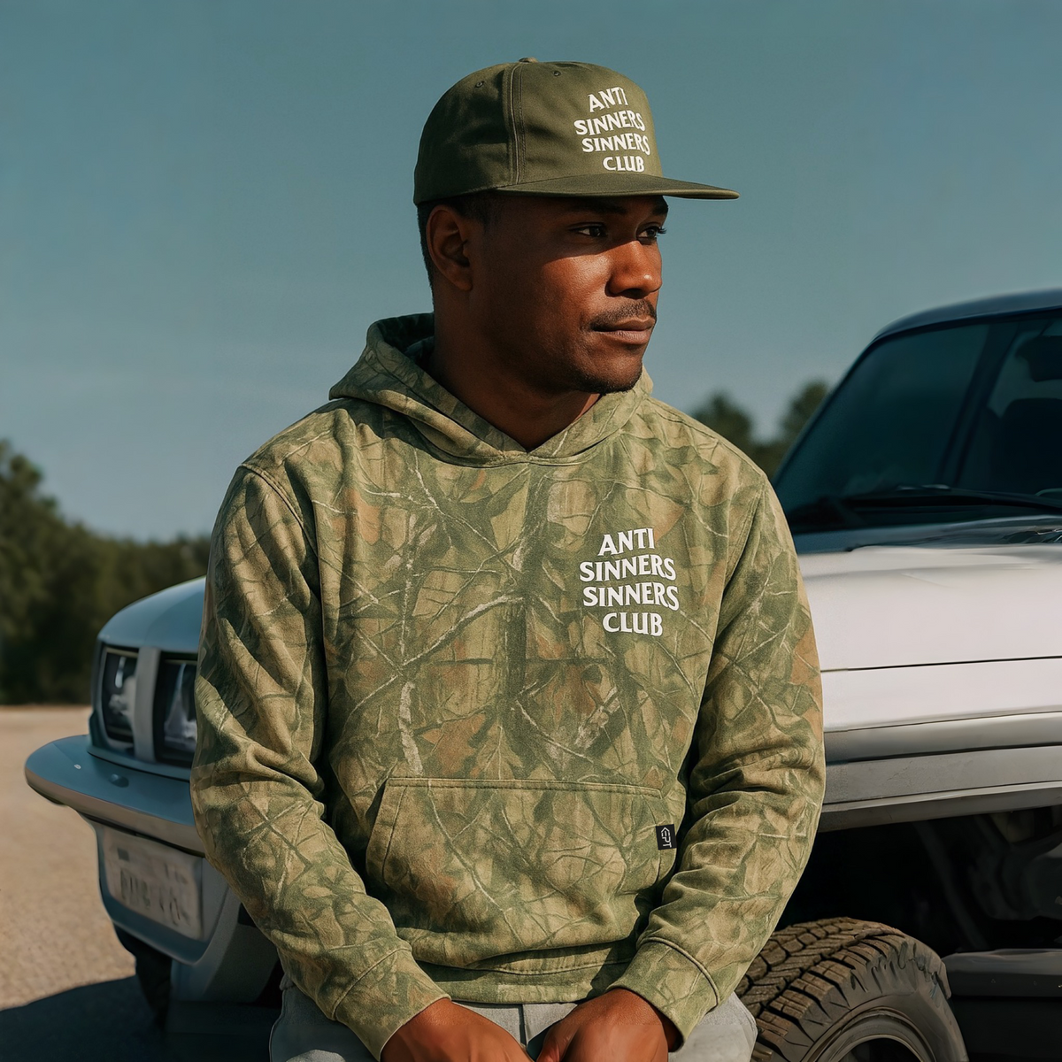 Anti Sinners Sinners Club Hoodie - Camo - Premium Hoodie from KEPT Clothing Brand - Just $65! Shop now at KEPT Clothing Brand