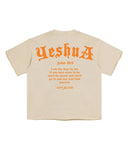 Yeshua Scripture Raw Hem Tee (Oversized Fit) - Premium Shirts & Tops from KEPT Clothing Brand - Just $45! Shop now at KEPT Clothing Brand