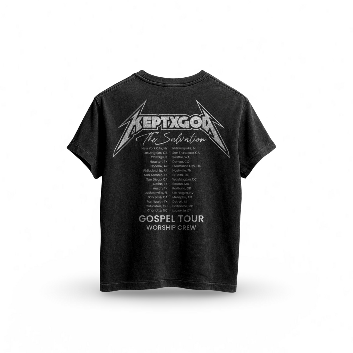 KEPTXGOD Gospel Tour T-Shirt - Premium Shirts & Tops from KEPT Clothing Brand - Just $38! Shop now at KEPT Clothing Brand
