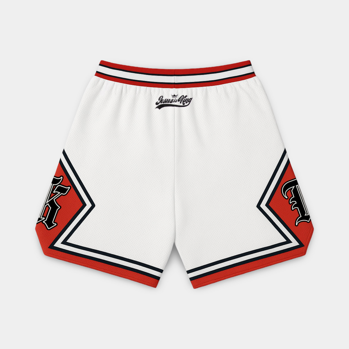 Jesus is King Mesh Shorts - 5 inch - Premium Bottoms from KEPT Clothing Brand - Just $35! Shop now at KEPT Clothing Brand