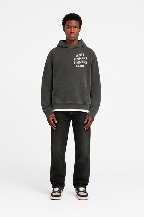 Anti Sinners Sinners Club Hoodie - Vintage Black