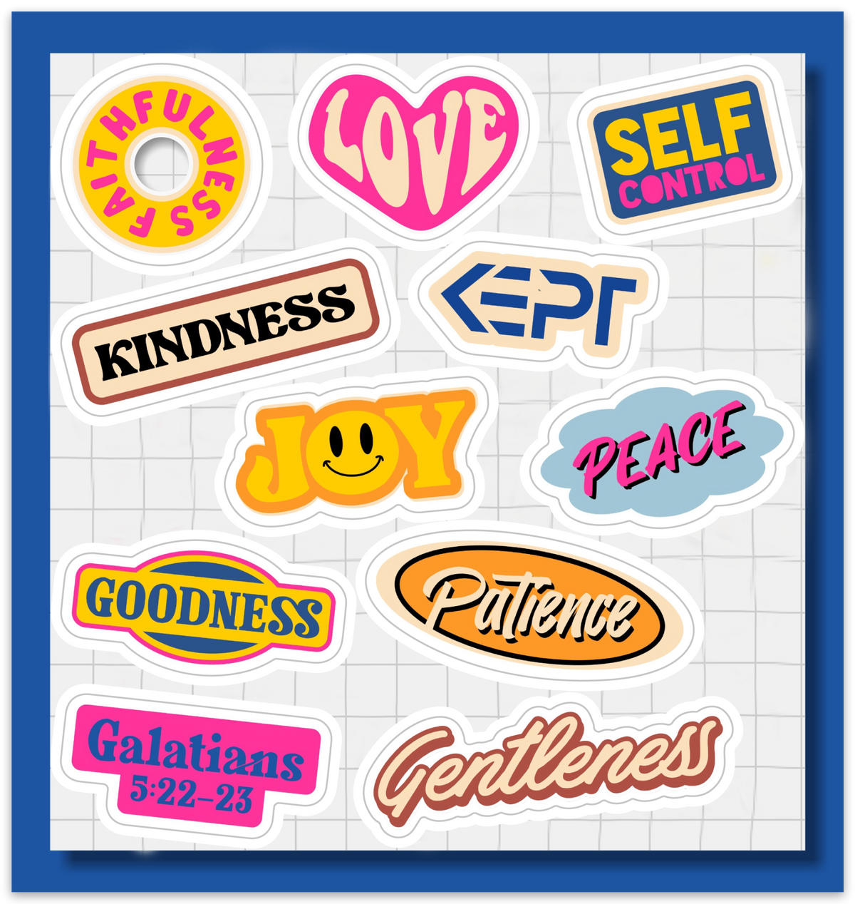 Galatians 3:22 Sticker Set - Premium  from KEPT Clothing Brand - Just $7.99! Shop now at KEPT Clothing Brand