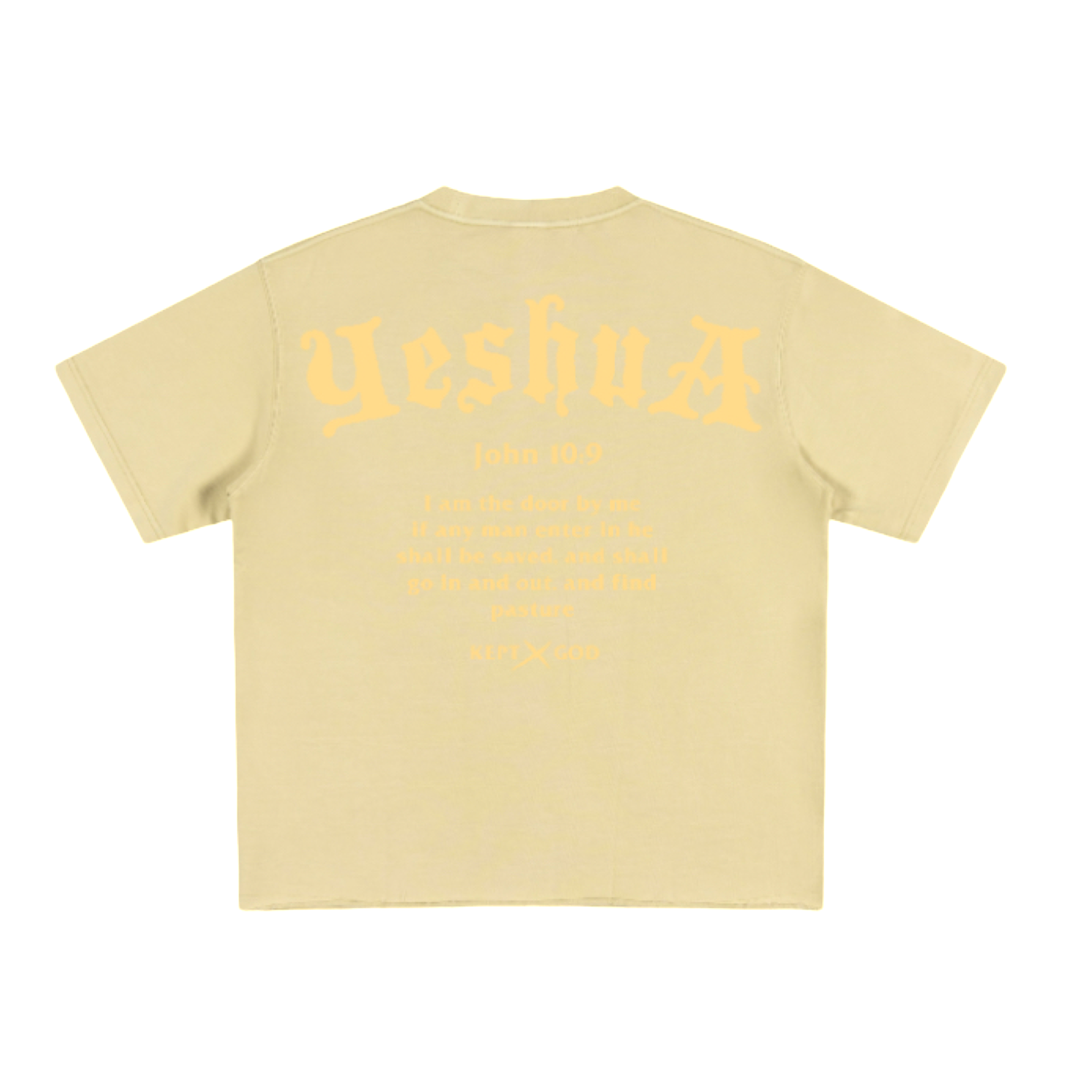 Yeshua Scripture Raw Hem Tee (Oversized Fit)