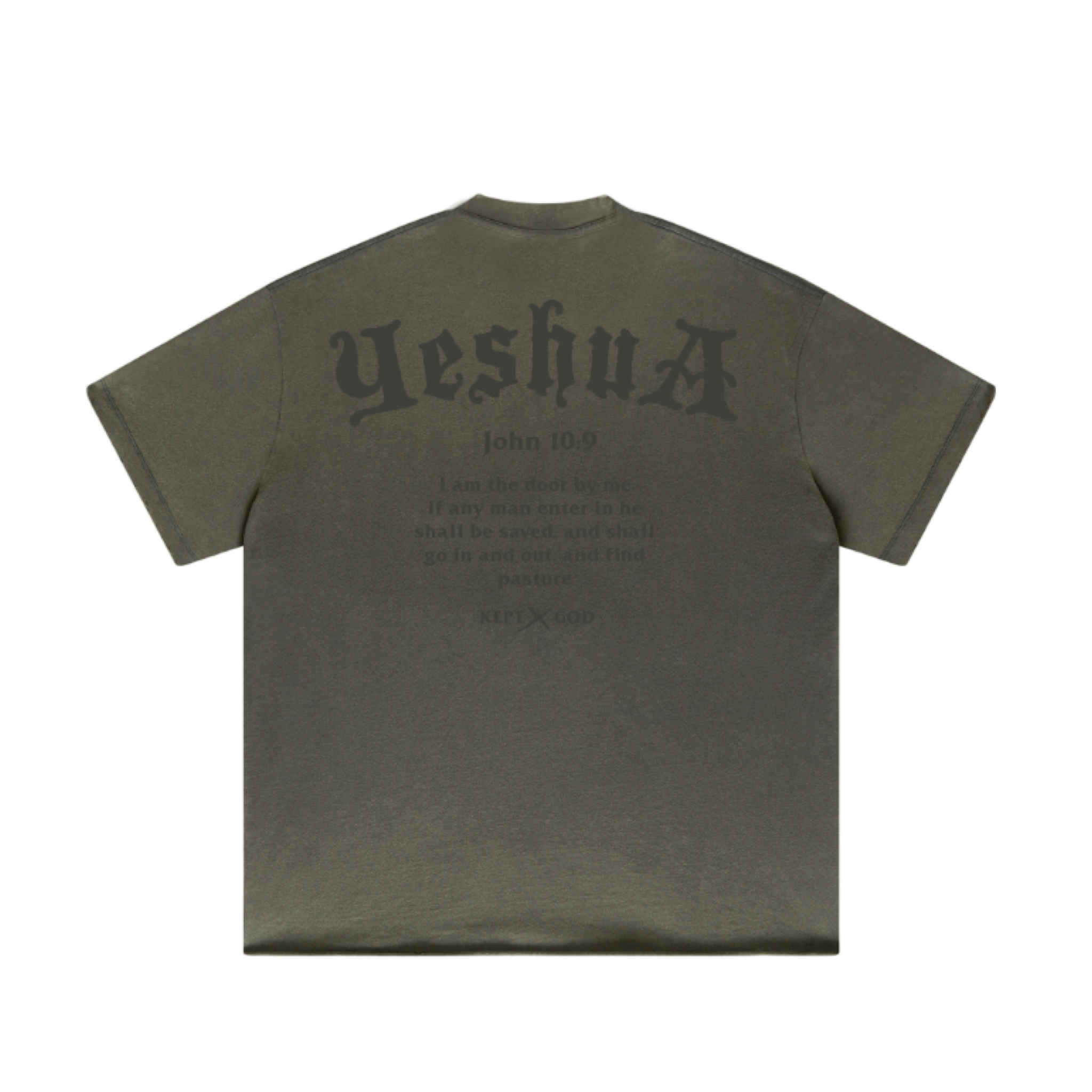 Yeshua Scripture Raw Hem Tee (Oversized Fit)