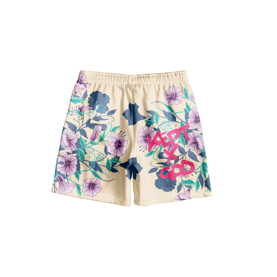 Kept X God Floral Mesh Shorts