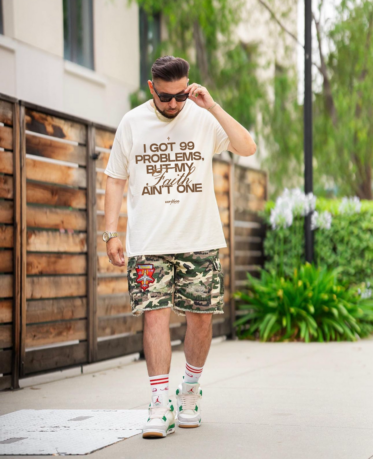 99 Problems But My Faith Ain’t One RAMP - Premium Shirts & Tops from KEPT Clothing Brand - Just $28! Shop now at KEPT Clothing Brand
