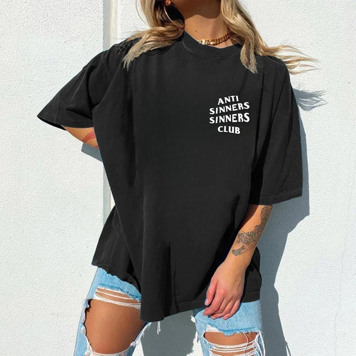 Anti Sinners Sinners Tee - Premium Shirts & Tops from KEPT Clothing Brand - Just $45! Shop now at KEPT Clothing Brand
