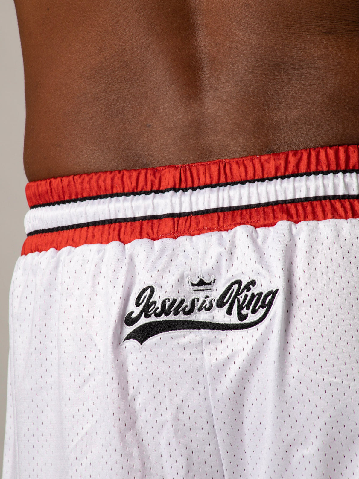Jesus is King Mesh Shorts - 5 inch - Premium Bottoms from KEPT Clothing Brand - Just $35! Shop now at KEPT Clothing Brand