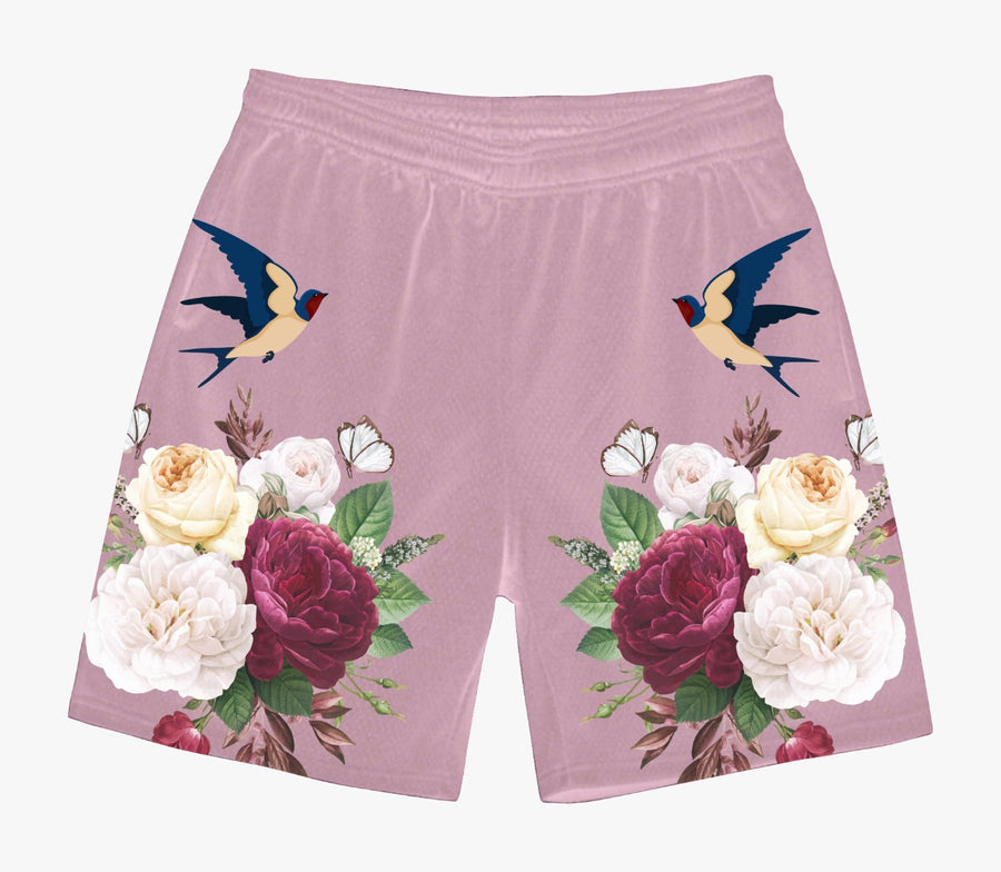 Mosaic Rose Mesh Shorts