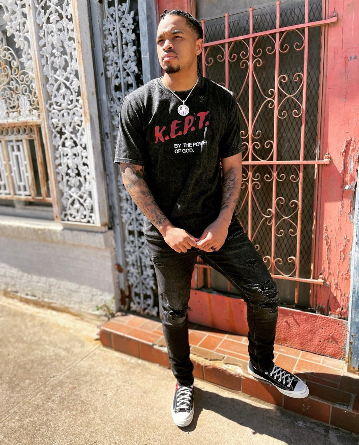 K.E.P.T. By The Power of God Tee - Premium  from KEPT Clothing Brand - Just $18! Shop now at KEPT Clothing Brand